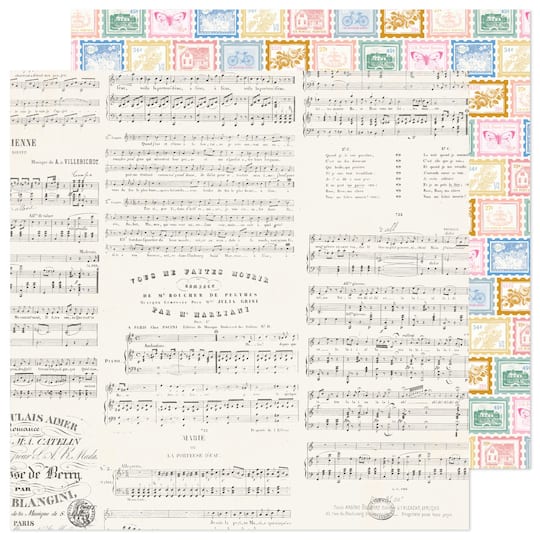 Maggie Holmes Parasol La Musique 12&#x22; x 12&#x22; Double-Sided Cardstock, 25 Sheets